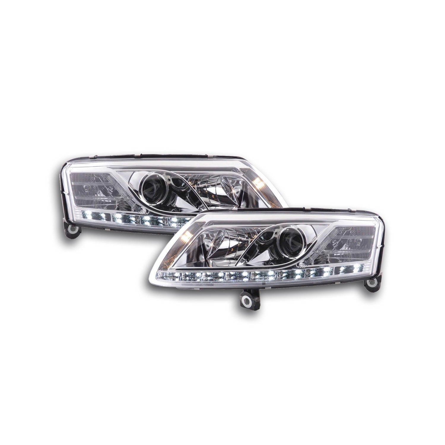 Daylight headlight LED daytime running lights Audi A6 type 4F 04 08 chrome