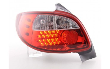 LED taillights set Peugeot 206 3 5 door without convertible 98 05 red