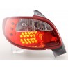LED taillights set Peugeot 206 3 5 door without convertible 98 05 red