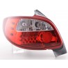 LED taillights set Peugeot 206 3 5 door without convertible 98 05 red