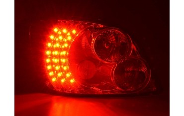 LED taillights set Peugeot 307 01 04 chrome