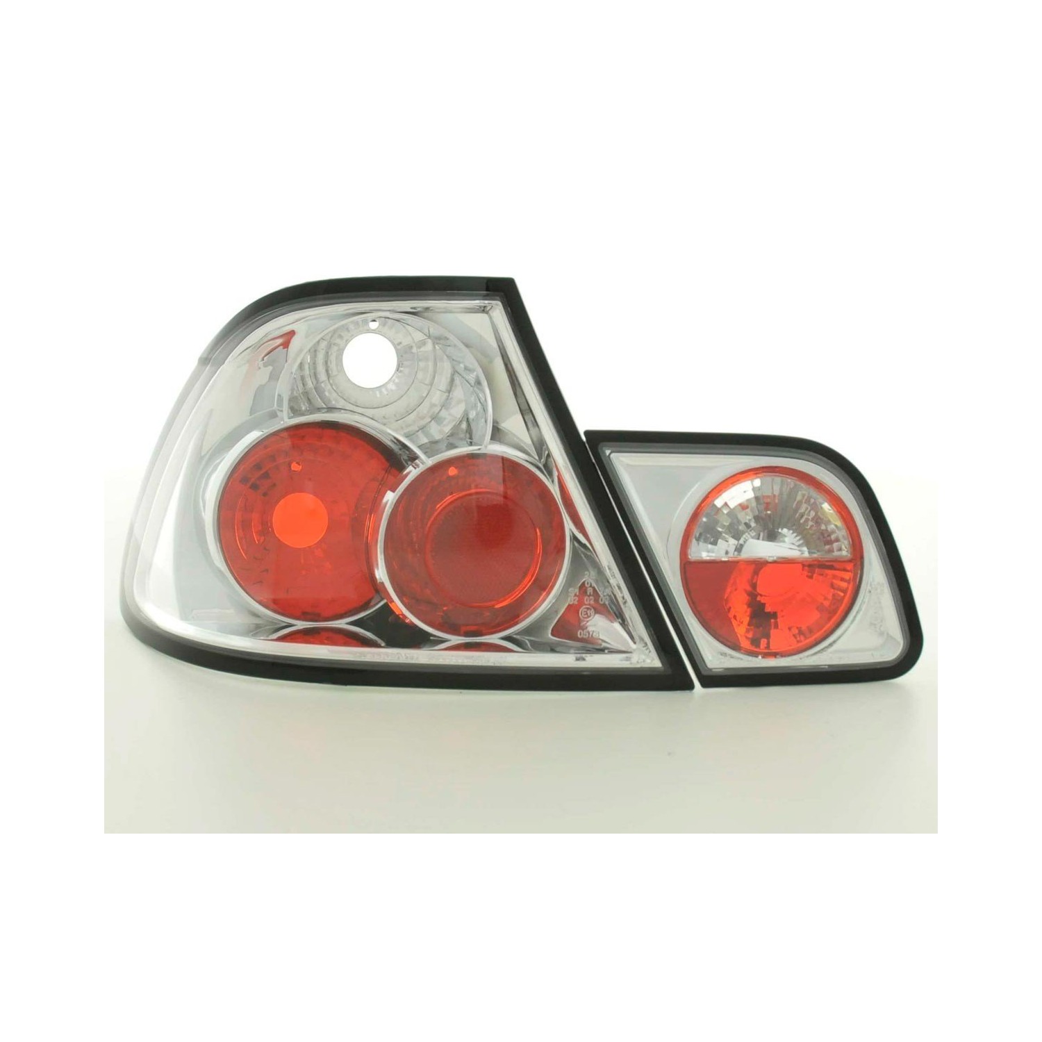 Taillights set BMW 3 Series Coupe type E46 99 02 chrome