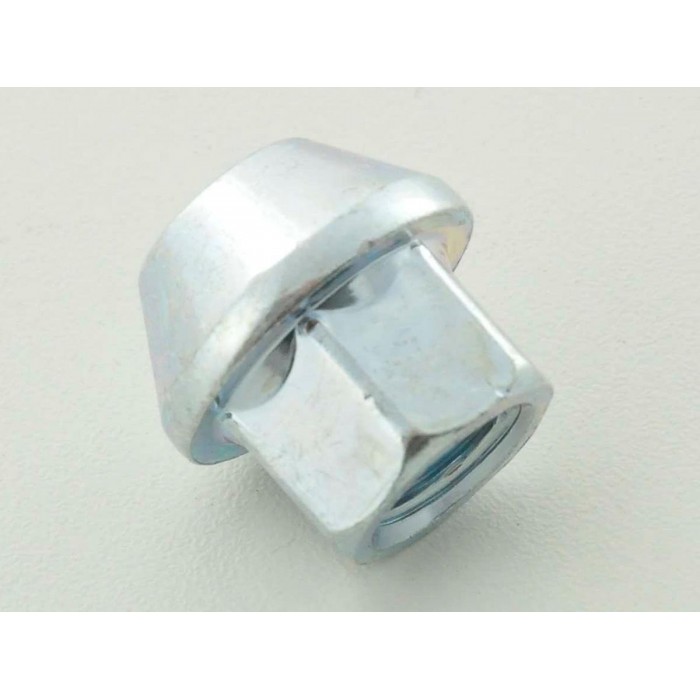 Single wheel nut length 34mm conical collar M12x175 silver