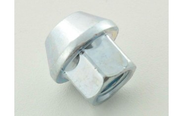 Single wheel nut length 34mm conical collar M12x175 silver