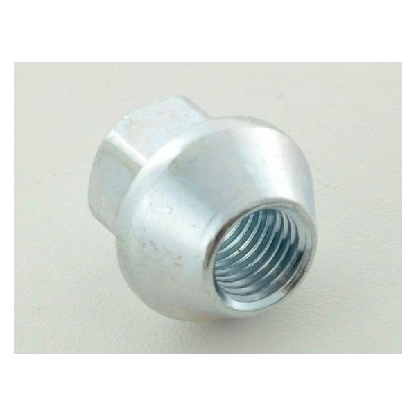 Single wheel nut length 34mm conical collar M12x175 silver