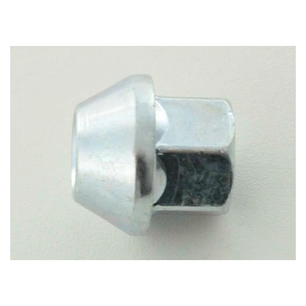 Single wheel nut length 34mm conical collar M12x175 silver
