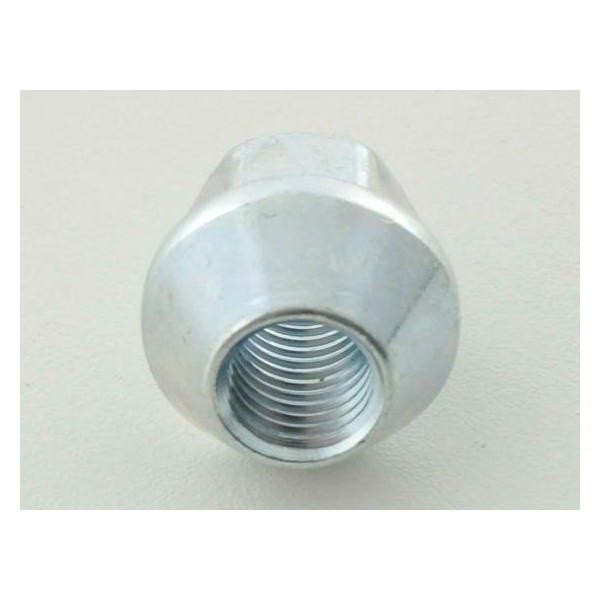 Single wheel nut length 34mm conical collar M12x175 silver