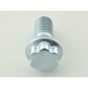 Single wheel bolt shaft length 21mm tapered collar short head silver M12x15