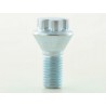 Single wheel bolt shaft length 21mm tapered collar short head silver M12x15