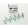 Wheel bolt set 10 pcs Shank length 21mm tapered collar short head silver M12x15