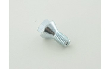 Single wheel bolt shaft length 21mm tapered collar short head silver M12x175