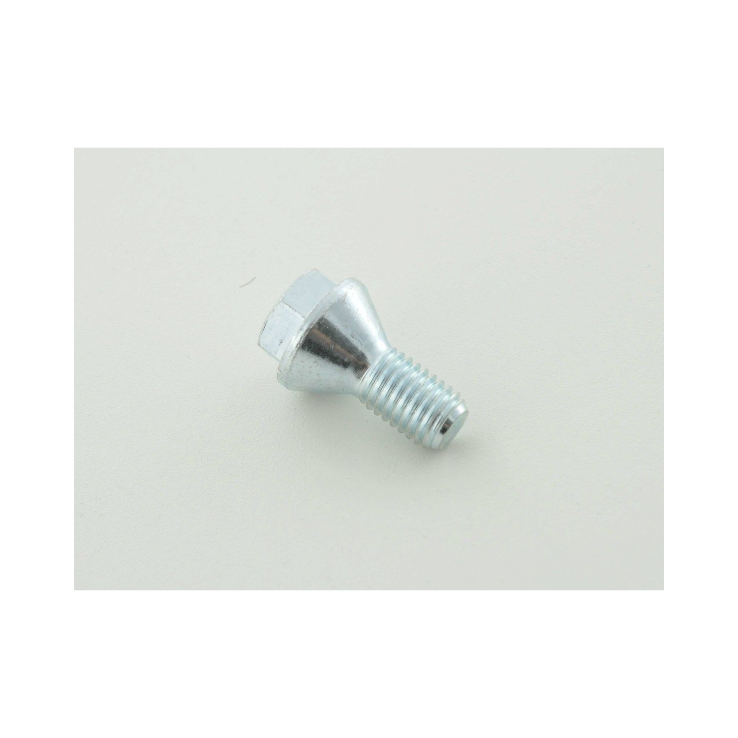 Single wheel bolt shaft length 21mm tapered collar short head silver M12x175
