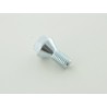 Single wheel bolt shaft length 21mm tapered collar short head silver M12x175