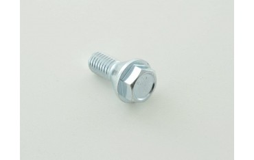 Single wheel bolt shaft length 21mm tapered collar short head silver M12x175