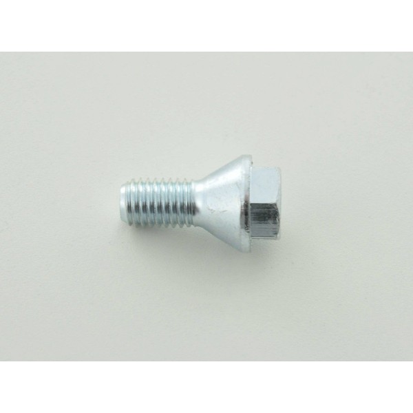 Single wheel bolt shaft length 21mm tapered collar short head silver M12x175