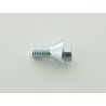 Single wheel bolt shaft length 21mm tapered collar short head silver M12x175