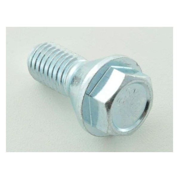 Single wheel bolt shaft length 26mm tapered collar short head silver M12x175