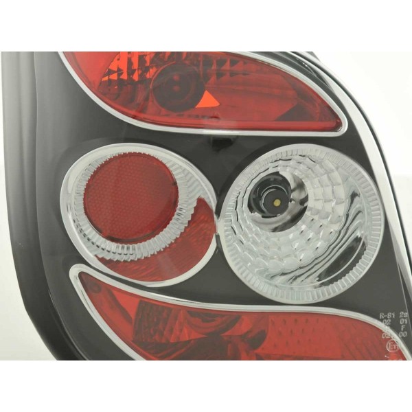 Rear lights set Ford Fiesta 3 door Type MK3 92 95 black