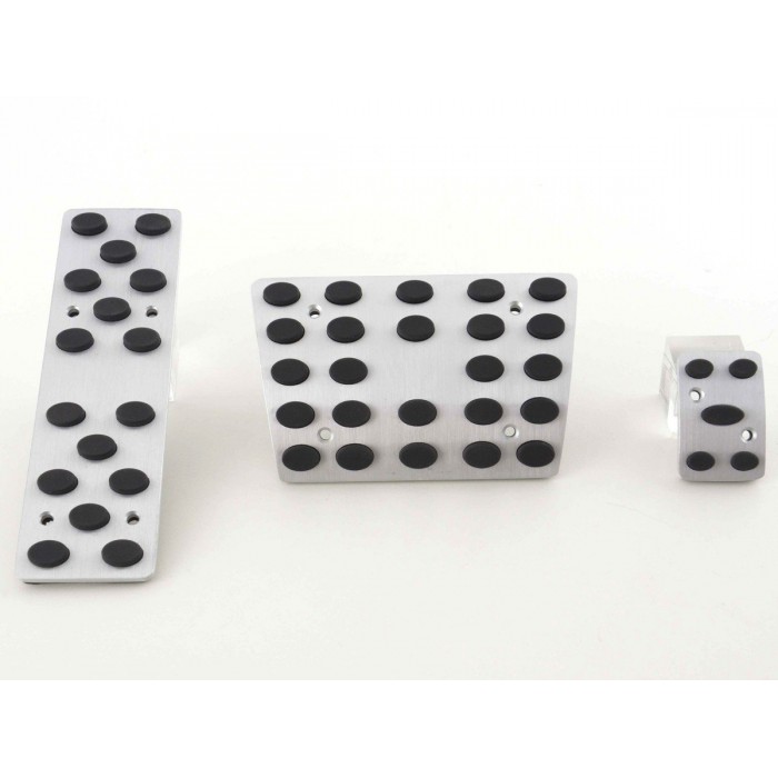 FK aluminum pedals pedal set 3 piece Mercedes Benz C E S Class pedal cover car pedals rubber studs