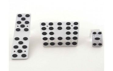 FK aluminum pedals pedal set 3 piece Mercedes Benz C E S Class pedal cover car pedals rubber studs