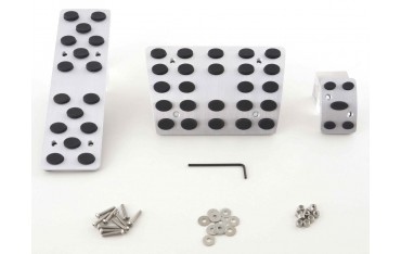 FK aluminum pedals pedal set 3 piece Mercedes Benz C E S Class pedal cover car pedals rubber studs