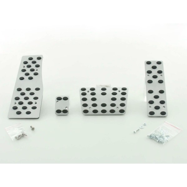 FK aluminum pedals pedal set 4 piece Mercedes Benz C E S Class pedal cover car pedals rubber studs