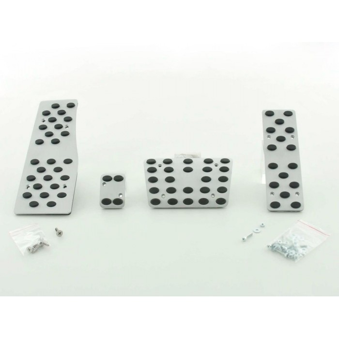 FK aluminum pedals pedal set 4 piece Mercedes Benz C E S Class pedal cover car pedals rubber studs