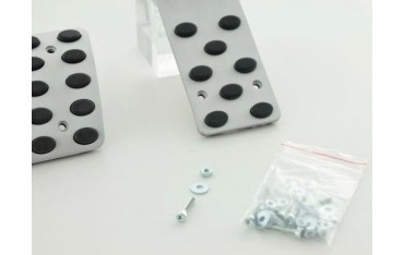 FK aluminum pedals pedal set 4 piece Mercedes Benz C E S Class pedal cover car pedals rubber studs