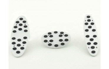 FK aluminum pedals pedal set 3 piece Mini Cooper pedal cover car pedals rubber studs