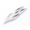 Sticker chrome 3D Car Logo motif Flame 115x45 mm chrome