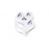 Sticker chrome 3D Car Logo motif Flame 115x45 mm chrome