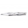 Sticker chrome 3D Car Logo motif Flame 115x45 mm chrome
