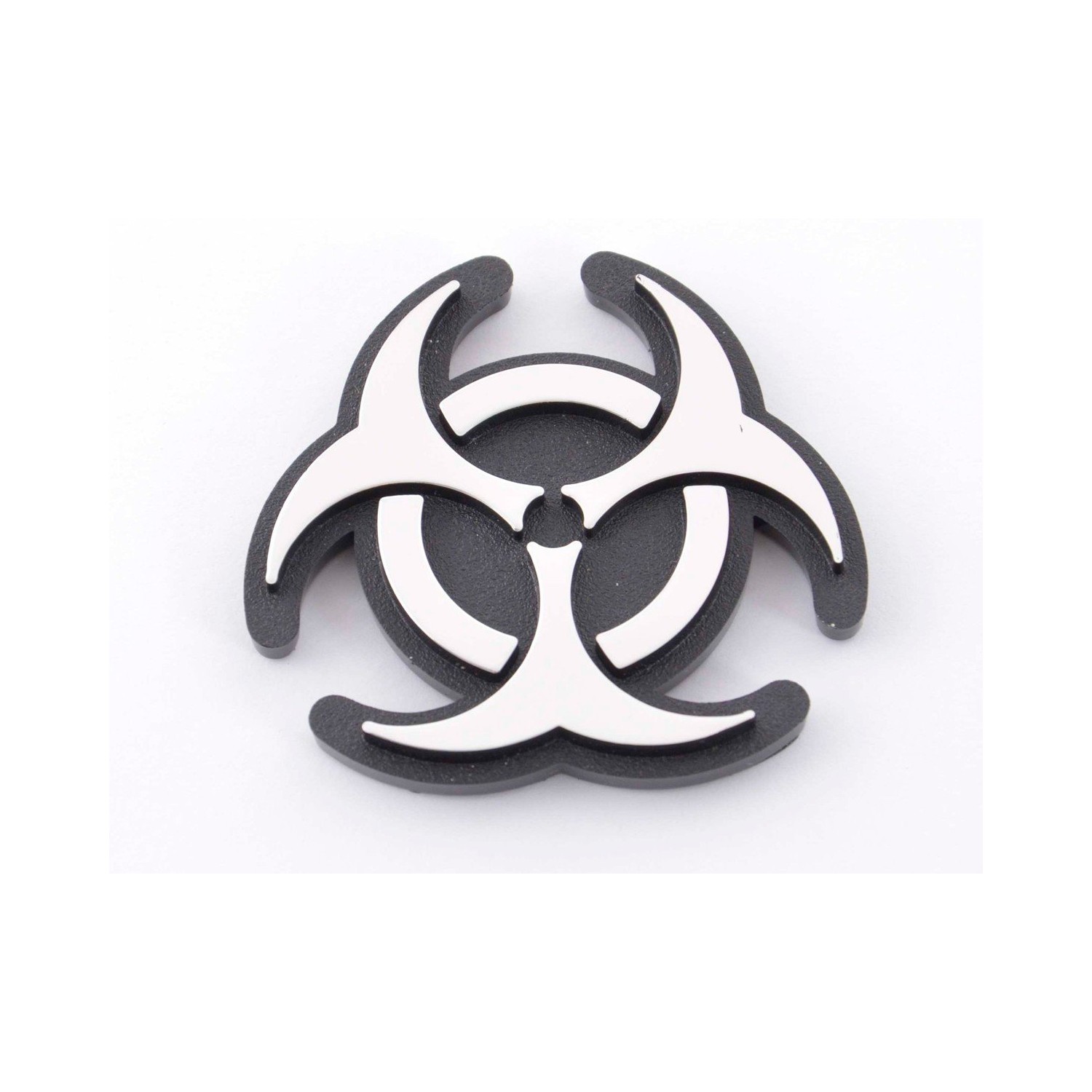 Sticker chrome 3D car logo motif Radioactiv 52x52 mm chrome