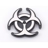 Sticker chrome 3D car logo motif Radioactiv 52x52 mm chrome
