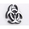 Sticker chrome 3D car logo motif Radioactiv 52x52 mm chrome