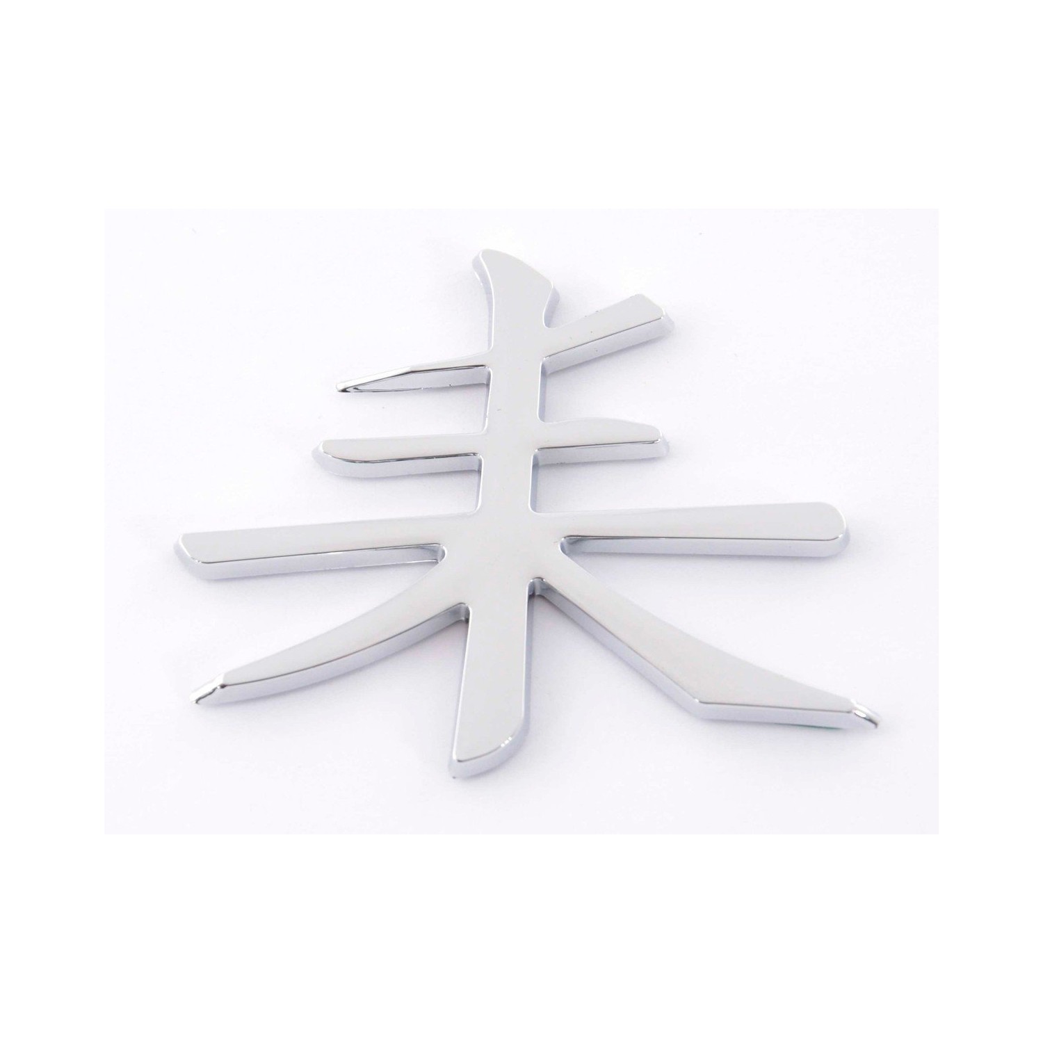Sticker chrome 3D Car Logo motif Shogun I 75x62 mm chrome