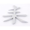 Sticker chrome 3D Car Logo motif Shogun I 75x62 mm chrome