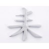 Sticker chrome 3D Car Logo motif Shogun I 75x62 mm chrome