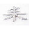 Sticker chrome 3D Car Logo motif Shogun I 75x62 mm chrome
