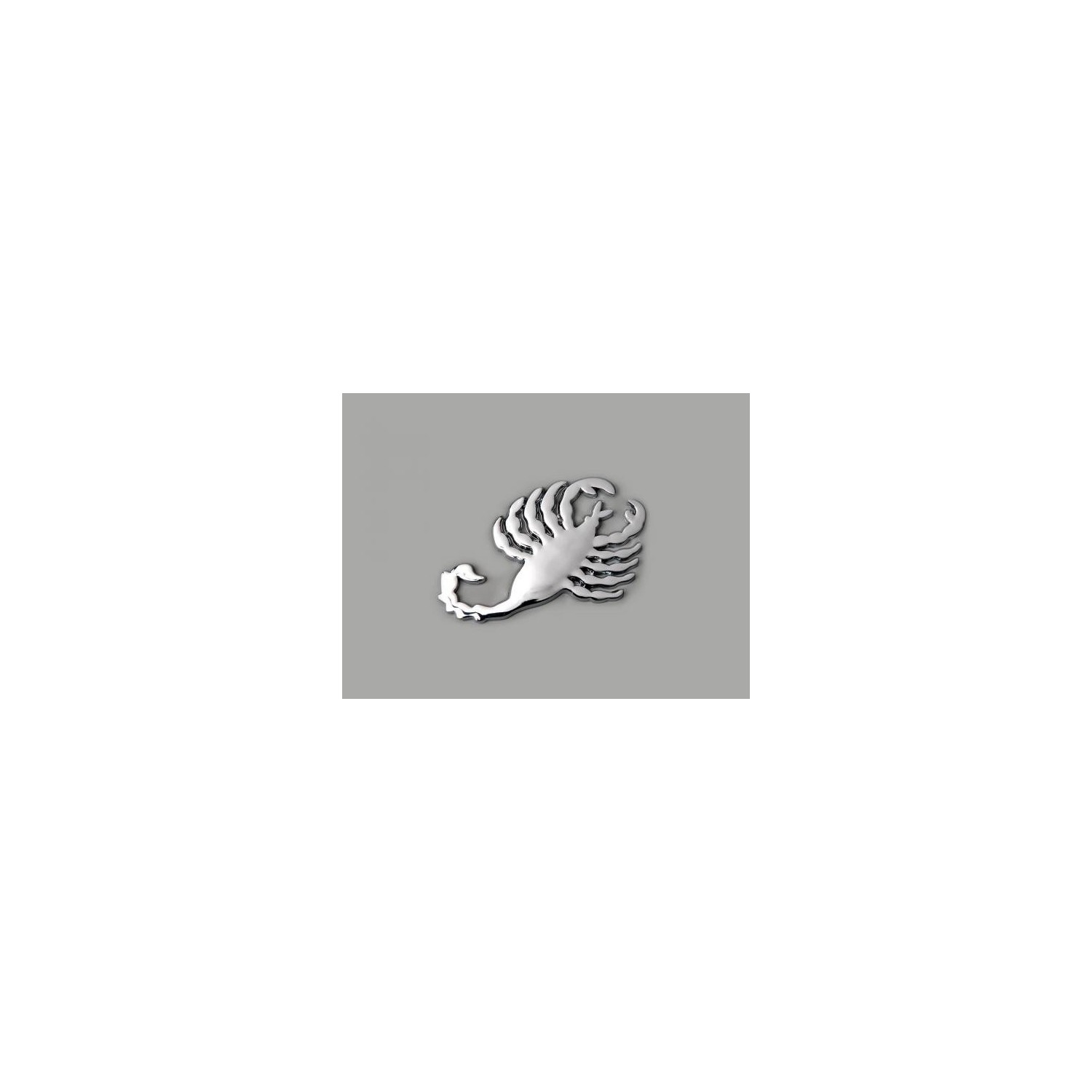 Sticker chrome 3D car sticker 3D motif Scorpion 75x45 mm chrome