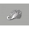 Sticker chrome 3D car sticker 3D motif Scorpion 75x45 mm chrome
