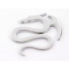 Sticker chrome 3D Car Logo motif Dragon I 75x62 mm chrome