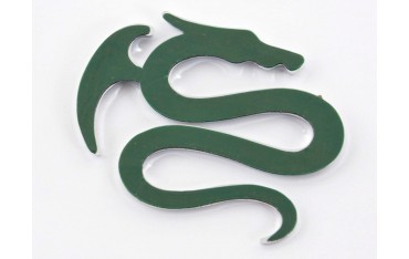 Sticker chrome 3D Car Logo motif Dragon I 75x62 mm chrome