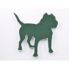 Sticker chrome 3D Car Logo motif Pbull 85x85 mm chrome