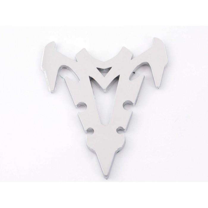 Sticker chrome 3D Car Logo motif Shogun III 70x82 mm chrome