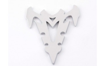 Sticker chrome 3D Car Logo motif Shogun III 70x82 mm chrome