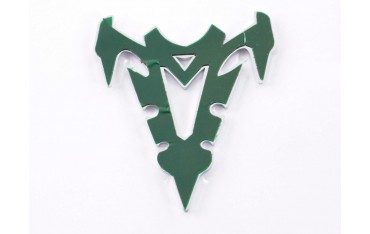 Sticker chrome 3D Car Logo motif Shogun III 70x82 mm chrome