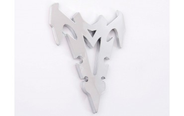 Sticker chrome 3D Car Logo motif Shogun III 70x82 mm chrome