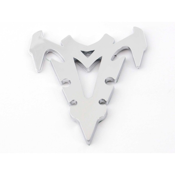 Sticker chrome 3D Car Logo motif Shogun III 70x82 mm chrome