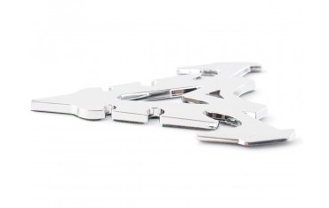 Sticker chrome 3D Car Logo motif Shogun III 70x82 mm chrome